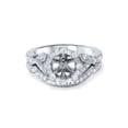 thumbnail image 3 of Vintage Halo Diamond Engagement Ring Setting 1/2ct Mount Matching Wedding Band, 3 of 3