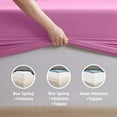 thumbnail image 4 of Clara Clark Split King Sheets For Adjustable Bed, Deep Pocket 5 Piece, Hotel Luxury Ultra Soft Microfiber Bed Sheets Set, Light Pink, 4 of 8