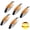 5x Amber, variant on All Star Truck Parts 10-Pack 6.6" Oval 24 LED Side Marker Clearance Lights, Amber Clear Lens, DOT Approved, Chrome Bezel, Waterproof