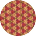 thumbnail image 1 of Ahgly Company Machine Washable Indoor Round Transitional Orange Area Rugs, 3' Round, 1 of 7
