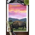 thumbnail image 3 of Oklahoma City, Oklahoma, Bison and Sunset (9x12 Wall Art Print, Home Decor), 3 of 3