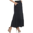 thumbnail image 2 of White Mark Women’s Soft Tiered Maxi Skirt, 2 of 6