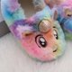 thumbnail image 2 of Unicornios - Pantuflas de animales de peluche 20/22 EU, pantuflas de algodón cálido para niños de 1 a 6 años, regalos de Navidad para niños, pantuflas de interior de piel de dibujos animados, 2 of 5