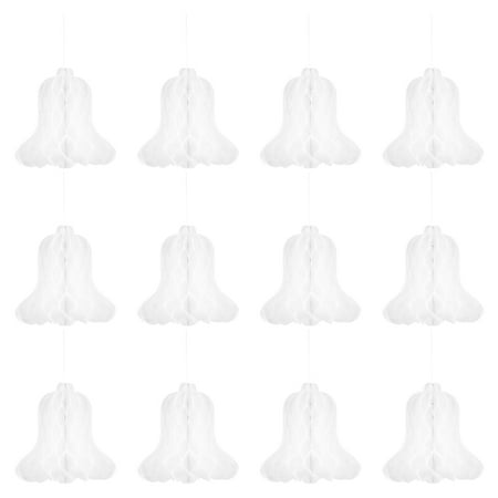 

NICEXMAS 12Pcs Honeycomb Bells Hanging Honeycomb Balls Pendants Wedding Layout Decorations