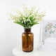 thumbnail image 4 of Ramo artificial de orquídeas Flores artificiales de plástico verde de 6 tallos 15 pulgadas • Aspecto realista de lirio del valle • Decoración de jarrones para la decoración del hogar para bodas, 4 of 6