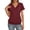 Brick Red, variant on Womens Tshirts Solid V Neck Short Sleeve V Neck Soft Everyday Basic Tee for Ladies Brick Red L