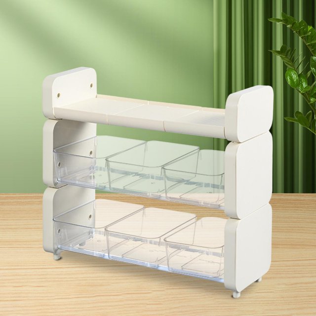 Organizador de bolsitas de té, soporte para cápsulas de café, multiusos, con divisores, soporte para té, estante para bolsitas de té para gabinete de