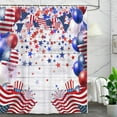 thumbnail image 2 of Happy 4th of July Independence Day Shower Curtain, Presidents Day Memorial Day Veterans Day God Bless The USA Patriotic Bathroom Shower Curtain with 12Pcs Hook, 2 of 6
