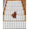 thumbnail image 2 of Stair Treads for Wooden Steps, Grey Plaid Peel and Stick Stair Treads with Adhesive, Spring Summer Farmhouse Buffalo Checkered Non Slip Indoor Stairs Runner Rugs Mats for Elders Dogs 8"x30"7PCS, 2 of 7