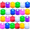 thumbnail image 2 of Paquete de 24 velas candelita sin llama - 7 luces LED de té que cambian de color con pilas - Velas falsas electrónicas - Decoraciones, 2 of 5