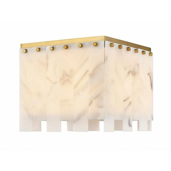 4 Light Flush Mount-11 inches Tall and 13.25 inches Wide-Rubbed Brass  Finish Bailey Street Home 372-Bel-4962055