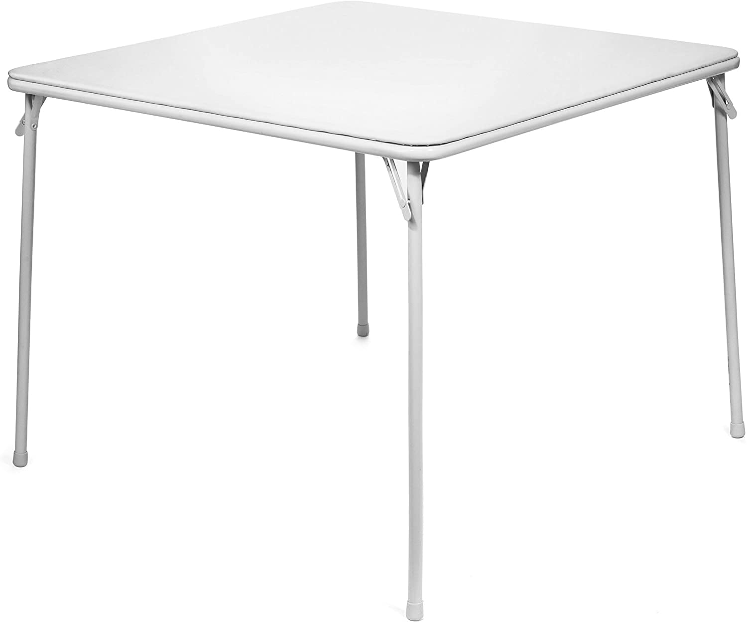 attack Saturate Run XL Series Square Folding Card Table (38") - Easy-to-Use Collapsible Legs  for Portability and Storage - Vinyl Upholstery for Convenient Cleaning -  Steel Construction, Wheelchair Accessible (White) - Walmart.com