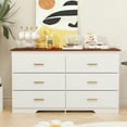 thumbnail image 5 of Spaco Dresser for Bedroom 6 Drawers Dresser Bedroom Furniture, White Dresser, 5 of 8