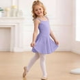 thumbnail image 4 of ITSAME Girls Ballet Dance Dress, Ruffle Leotards Spaghetti Strap Kids Fashion Ballet A-Line Dress Purple 7-8T, 4 of 7