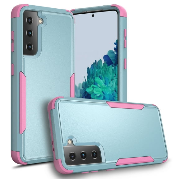 Galaxy S23 SM-S911U Case , [ Teal   Pink ] Shockproof Heavy Duty Armor Protective Phone Cases Hard Rugged Bumper Cover for Samsung Galaxy S23 SM-S911