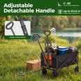 thumbnail image 5 of SHOUFTW Foldable Wagon Cart with Wheels, Portable Utility Carts with Long Flexible Handle, 330 lbs Weight Capacity for Sports, Shopping, Garden & Camping Black, 5 of 7