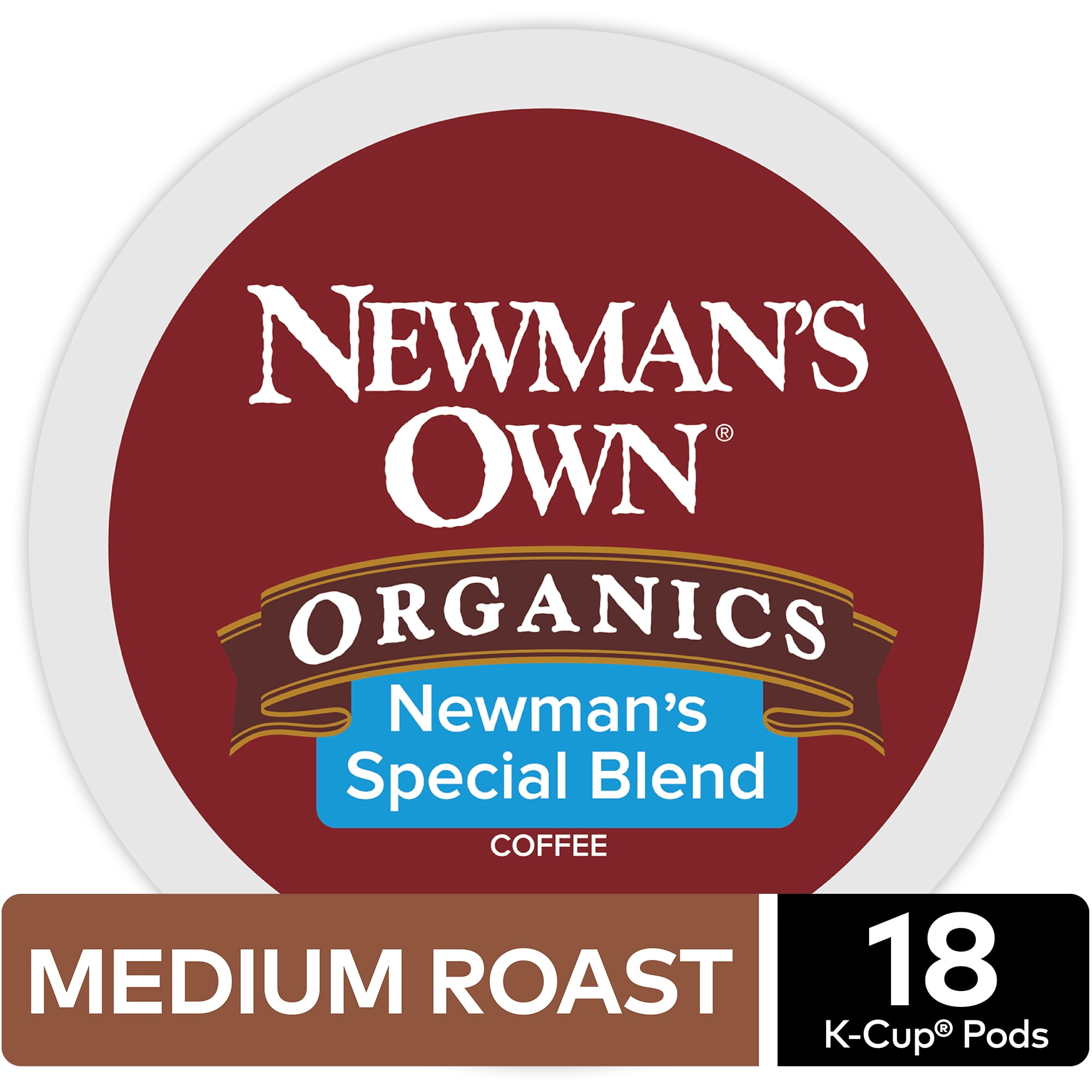 Newman's Own Organics Special Blend K-Cup Coffee Pods, Medium Roast, 18 Count for Keurig Brewers