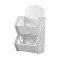 thumbnail image 3 of Estante de baño de pared, contenedor de almacenamiento, contenedor de maquillaje ventilado, estante para especias de cocina para baño, cocina y hogar. doble capa, 3 of 6