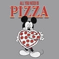 thumbnail image 2 of Boy's Mickey & Friends Mickey Mouse All You Need is Pizza  Pull Over Hoodie Athletic Heather Small, 2 of 4