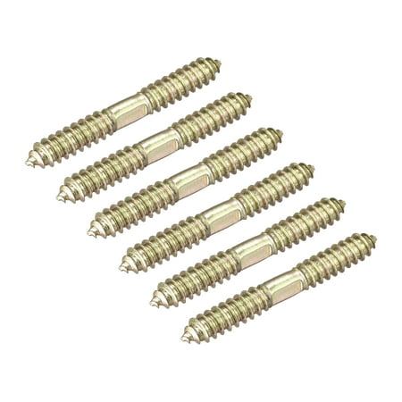 

10x40mm Hanger Bolts 6 Pack Double Ended Self-Tapping Thread Dowel Screws