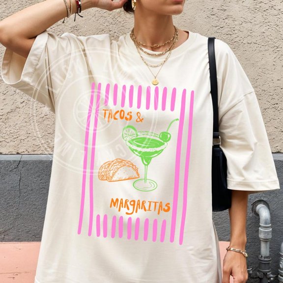 Tacos And Margs Margarita Cocktail Club T-Shirt WHITE Unisex S-5XL Hot Trending Shirt