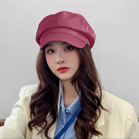 Leather Newsboy Cabbie Winter Hat For Women Beret Hat Hat Cabbie Painter Cap Womens Wool Hats Canvas Painters Hat Tame Hats Solid Fedora French Men Large Vintage Womens Hat French Artist Hat Pairs