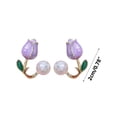 thumbnail image 2 of CxhicLuv 2024 Fashion Gold Plated Pearl Earrings, Delicate Women's Jewelry, Tassel Design, Christmas Gifts for Women, Non-Allergic Alloy Earrings for Holiday Parties & Special Occasions, 2 of 5