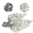 thumbnail image 3 of Unique Bargains 1 Pc Stylish Floral Ribbon Hair Elastics Hair Ties Red Green, 3 of 5