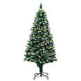 thumbnail image 1 of vidaXL Artificial Christmas Tree LEDs&Pine Cones&White Snow 150 cm, 1 of 5