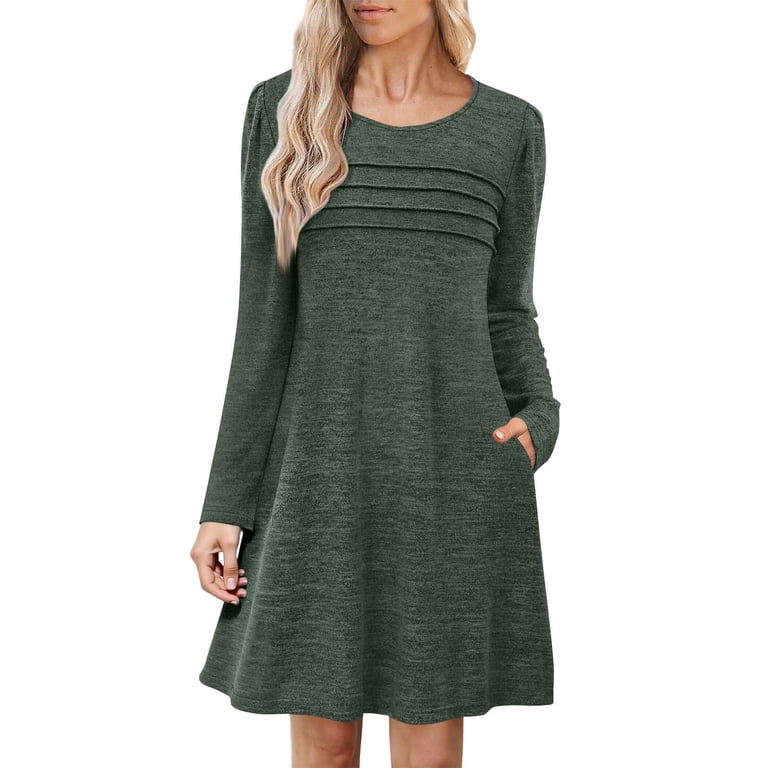 green emerald velvet dress Fall Floral A-Line Dress