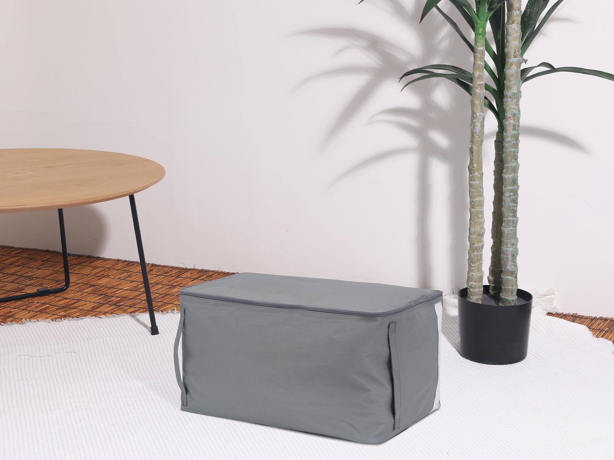 Unique Bargains Clothes Storage Bags for Closet Organizers w Handles Grey 23.5x19.5x14in