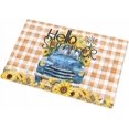 thumbnail image 2 of Shag Bath Rugs Blue Truck Summer Sunflowers Plush Soft Fluffy Doormat Floor Carpet,Non-Slip Living Room Bedroom Kitchen Entryway Door Mats Country Farmhouse Plaid, 2 of 6