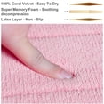 thumbnail image 3 of Unique Bargains 2-Piece Memory Foam Non-slip Floor Rug 24" x 16" Pink, 3 of 7
