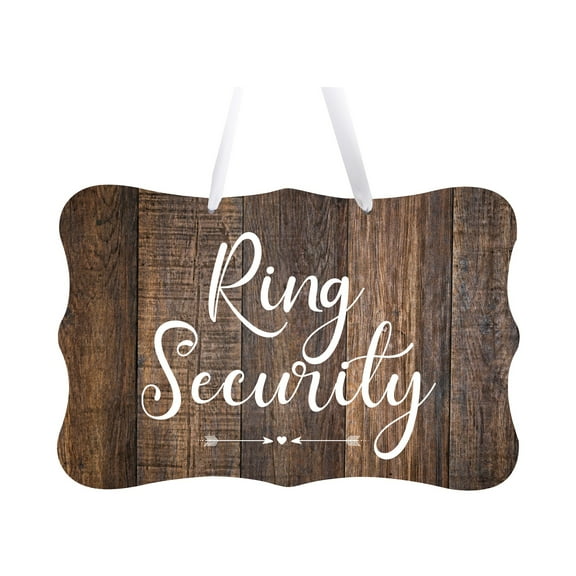 LifeSong Milestones Wedding Wall Hanging Signs For Ceremony And Reception For Couples - Ring Security