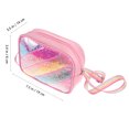 thumbnail image 2 of CTIRCHIU Mermaid Themed Purse Rectangle Kids Purse Cartoon Design PU Pink 1Set For Everyday Use, 2 of 8