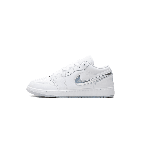 JORDAN GRADE SCHOOL Air Jordan 1 Low GS "Glitter Swoosh" FQ9112 100 from Stadium Goods