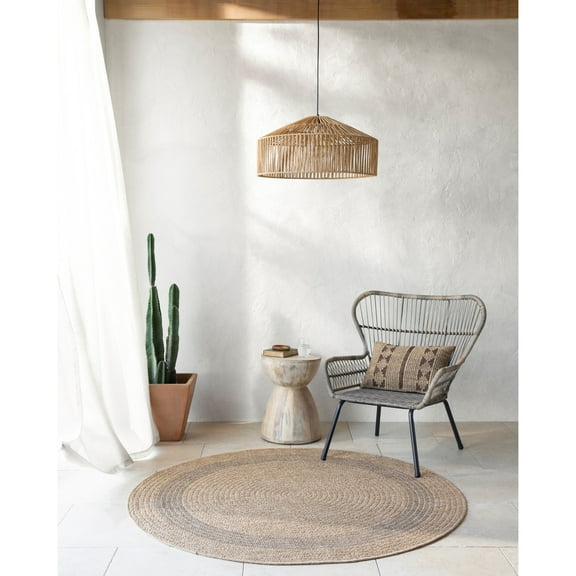 Artistic Weavers Encore Outdoor Area Rug, 5'1" x 5'1", Tan/Charocal