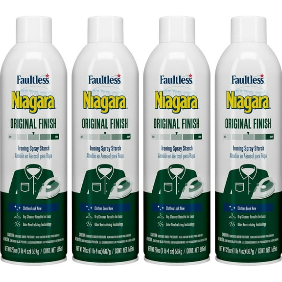 Niagara Original Hold Spray Starch for Clothes, Wrinkle Remover & Ironing Aid with Fresh Scent, Crisp Finish, No Flaking or Clogging