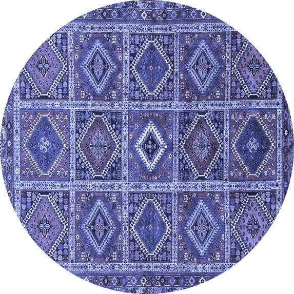 Ahgly Company Indoor Round Persian Blue Traditional Area Rugs, 8' Round