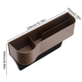 thumbnail image 3 of Estuche multifuncional de fibra de carbono organizador para espacio de asiento de automóvil (conductor marrón), 3 of 6