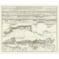 thumbnail image 2 of Spruner 23x20 White Modern Wood Framed Museum Art Print Titled - Cyrenaica Numidia Mauretania Africa - Spruner 1865, 2 of 4