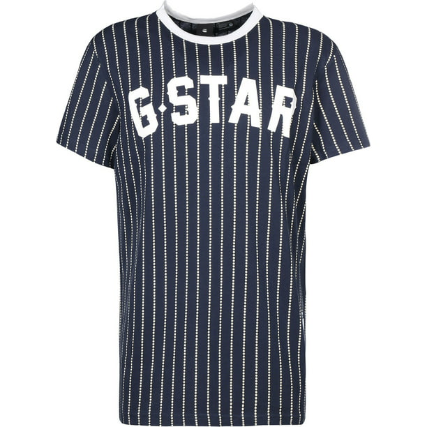 blod virksomhed genstand G-STAR Wabash Round T-shirt Men | Sartho Blue/Ecru Stripe(D15106) (Large) -  Walmart.com
