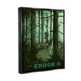 thumbnail image 3 of Stupell Industries Science Fiction Fantasy World Endor Graphic Art Jet Black Floating Framed Canvas Print Wall Art, Design by Matheus Lopes Castro, 3 of 6