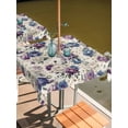 thumbnail image 2 of Outdoor Tablecloths with Umbrella Hole & Zipper, Farmhouse Flowers 60x60 Inch Square Tablecloths, Botanical Purple Blue Floral Plants Waterproof Table Cloth, Patio/Pool/Picnic Table Covers, 2 of 8
