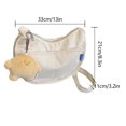 thumbnail image 3 of Bolso bandolera de pana Transpirable con colgante Duradero con cremallera Viaje de compras Sywqhk Para Estrenar, 3 of 3