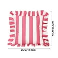 thumbnail image 3 of 18"x18"Ruffle Square Throw Pillow Covers，Red and White Striped Decorative Pillow Cases Set of 2, for Sofa Bed and Living Room Decoration(Blue), 3 of 8