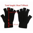 thumbnail image 2 of 2 Pair Half Finger Gloves Winter Knit Touchscreen Warm Stretchy Mittens Fingerless Gloves in Common Size for Men and Women,black, 2 of 7