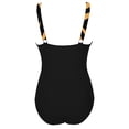 thumbnail image 5 of Maqroz One Piece Swimsuit Deep V Neck Spaghetti Strap Swimwear Classic Fashion Prints Bathing Suit Trendy Summer Beach Vacation Swimwear for Tanning, 5 of 6