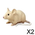 thumbnail image 1 of Figuras de animales CUTICAT Ratones Realistas 2 Piezas PVC, 1 of 8