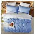 thumbnail image 5 of Calm Blue Duvet Cover Queen Size - Soft Double Brushed Queen Duvet Cover Set, 3 Piece, with Button Closure, 1 Duvet Cover 90x90 inches and 2 Pillow Shams, 5 of 9
